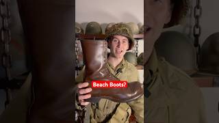 Paratrooper Boots On The Beaches Of D-Day