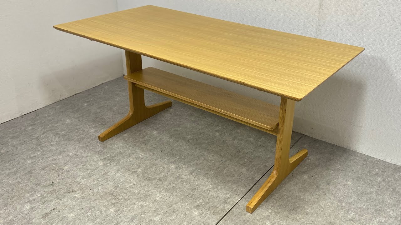 【美品】無印良品 オーク材　ダイニング　リビングテーブル130×70×65cm Amazon｜無印良品 木製リビングダイニングテーブル 幅130×奥行70