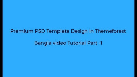 Premium PSD template Design in Themeforest - part 1