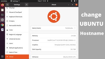 Change UBUNTU hostname a number of ways.....