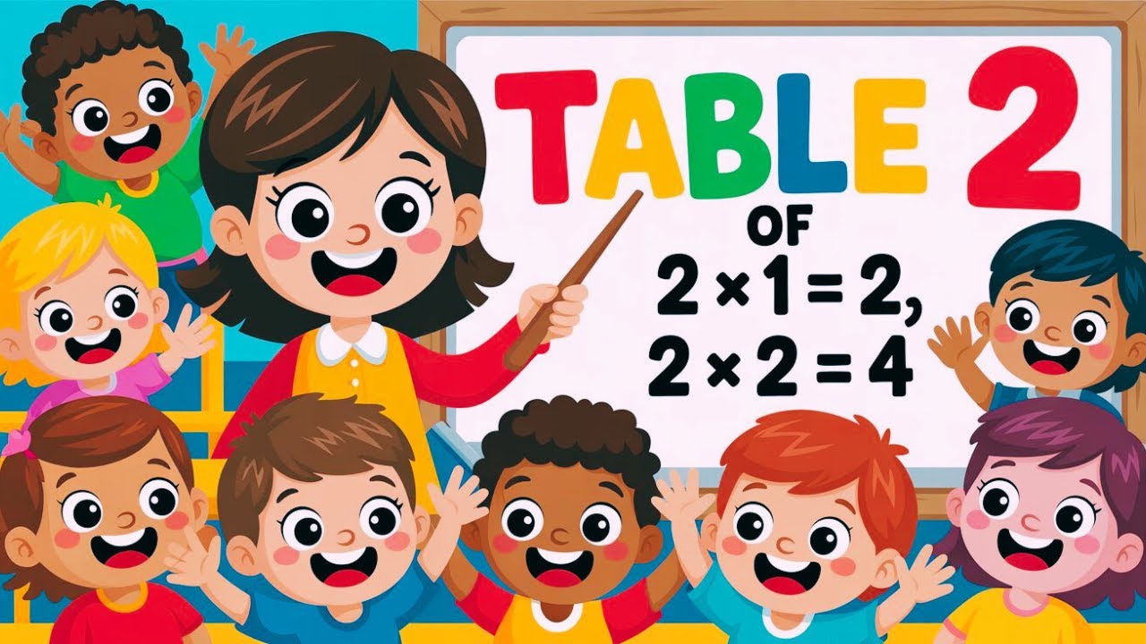 Table of 2 | Multiplication Tables for Kids | 2 ka Pahada | Maths Tables | Fun & Learn with MOIZ