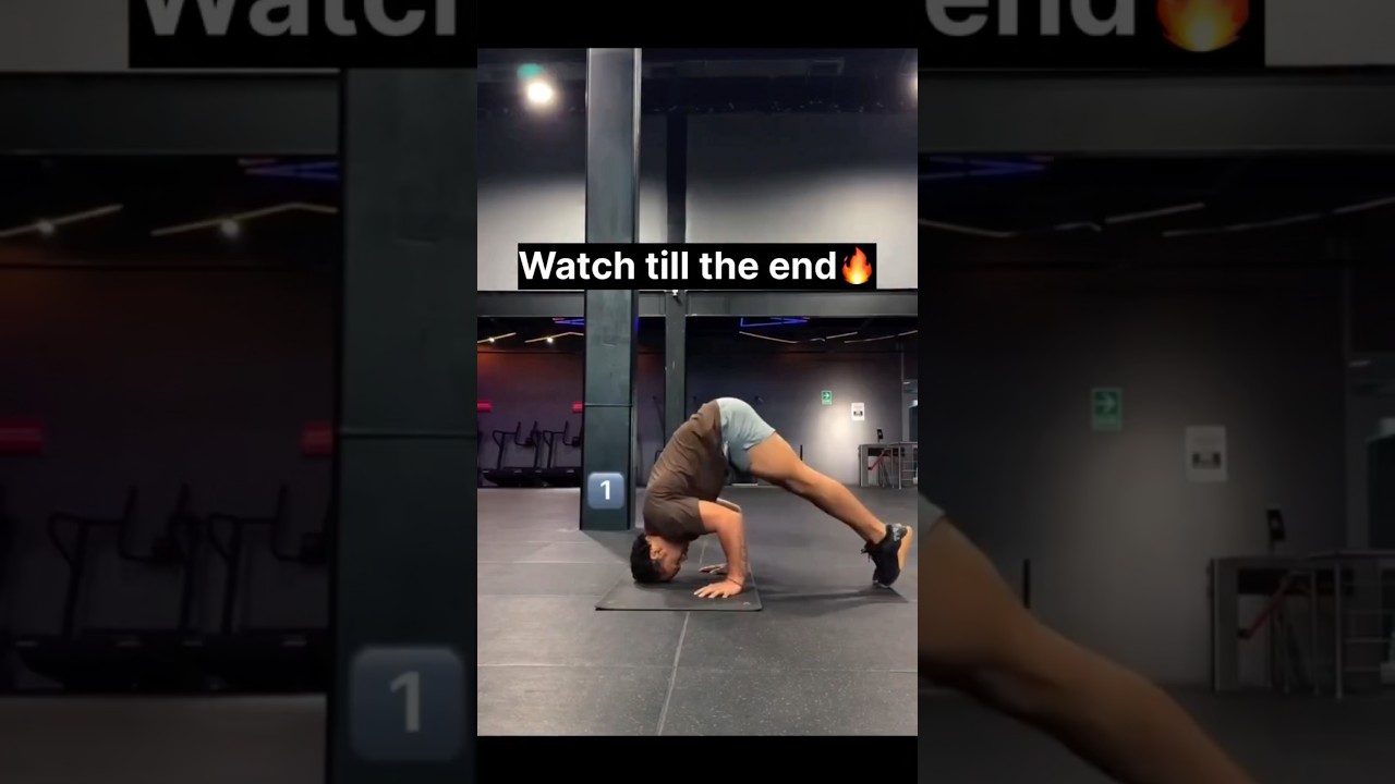 I did it on my first try, can you ? 👀☠️ #calisthenics #handstand #tutorial #yoga #fitness #mobility