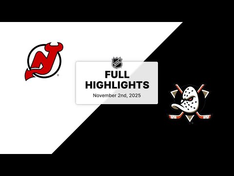 NHL Highlights | Devils vs. Ducks | November 02, 2025