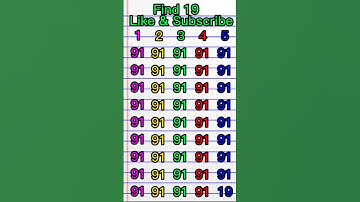 || Find 19 odd number 😲 #education #puzzle #gk #iqtest #maths #riddles