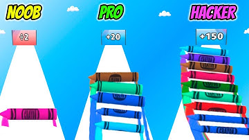 Crayon Run! - NOOB vs PRO vs HACKER