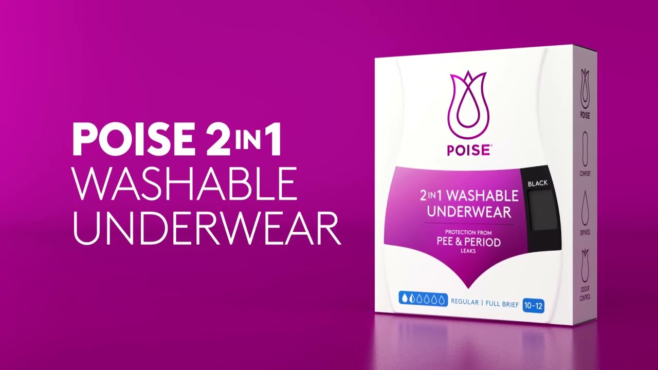 Poise® 2 in 1 Washable Underwear – For Pee & Period Protection (AU