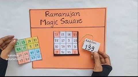 Ramanujan Magic Square |Math Working Model |