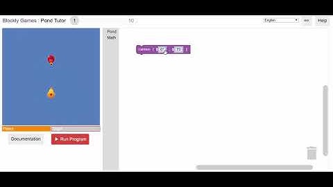 Blockly Games - Pond Tutor - Level 1