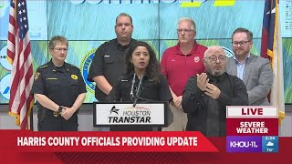 County Judge Lina Hidalgo, officials give update on state of Harris County during severe storms