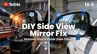 DIY Side View Mirror Glass Replacement Safe Removal Reinstall with Silicone Cars Trucks SUVs