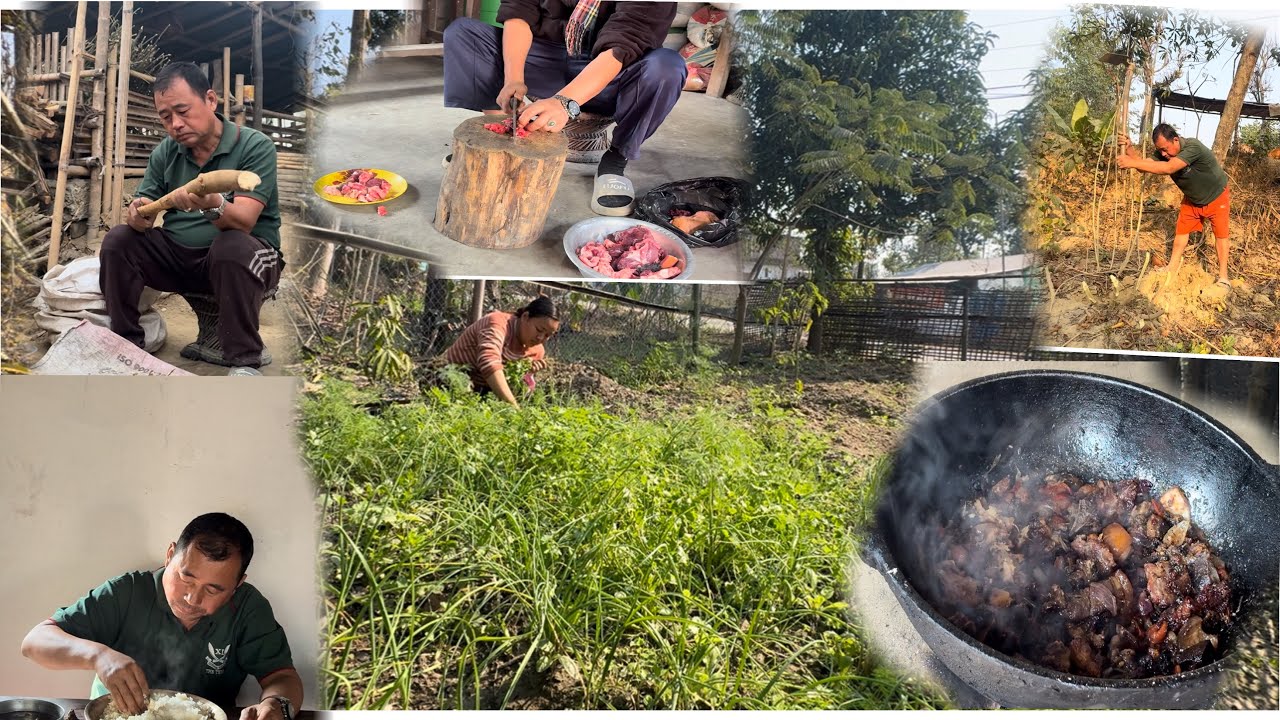 Village style cooking buff curry in village kitchen || Organic video 