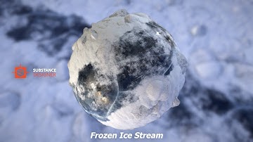 Making a frozen ice stream PBR material in Substance Designer - Tutorial (timelapsed)
