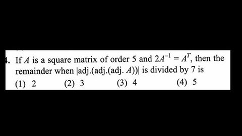 Must to do question in matrices and determinant