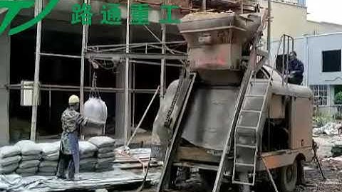 Working Video of Concrete Mixer Pump and Wheel Loader