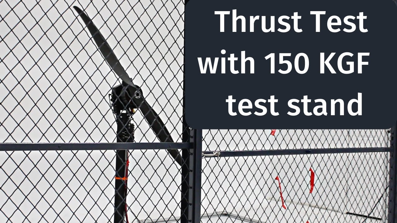 TA150 Motor Test with 1.6m Propeller - Flight Stand 150