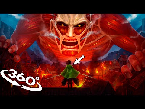 VR 360° Colossal Titan attacks Shiganshin / Help! / Attack on Titan (season 4 part 2. 2022)