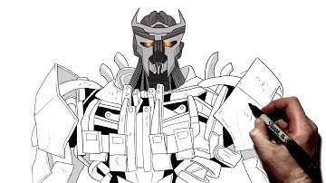 How To Draw Scourge | Step By Step | Transformers