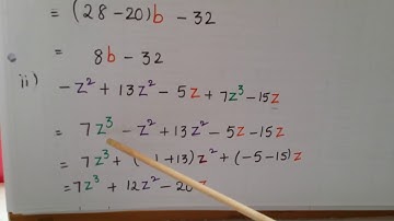 Q1-Ex12.2-Ncert--Simplify combining like terms 21b-32+7b-20b,-z2+13z2-5z+7z3-15z ,p-(p-q)-q-(q-p)
