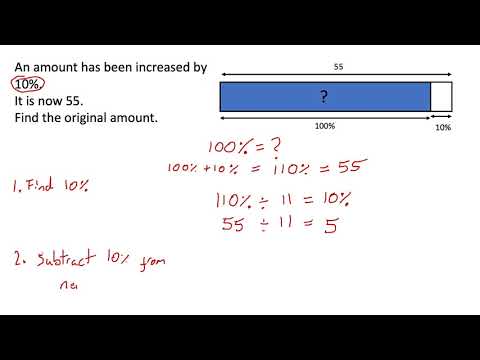 Percentage Increase/ Decrease: Finding the Original Amount