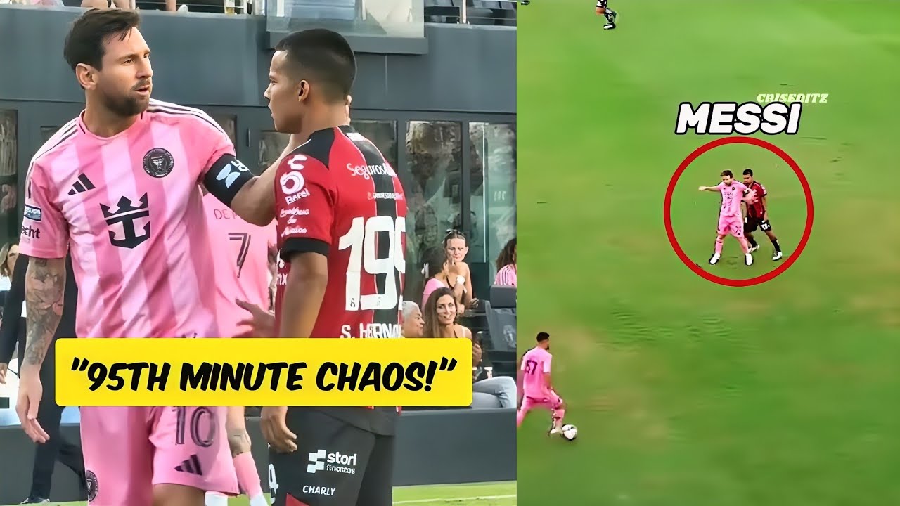 Messi Inter Miami vs Atlas: Chaos After 95th-Minute Goal | Bodyguard Steps In as Fight Erupts!