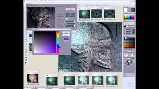 My daughter's head... fossilized.    X-ray(ted) mixed media screenshot 5