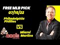 MLB Picks and Predictions - Philadelphia Phillies vs Miami Marlins, 7/15/22 Free Best Bets & Odds