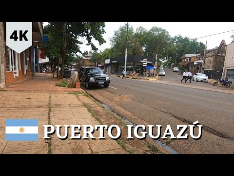 🇦🇷 [4K] WALKING IN PUERTO IGUAZU CITY - ARGENTINA.