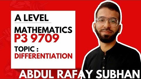 Differentiation Quotient Rule - A LEVEL MATHEMATICS 9709
