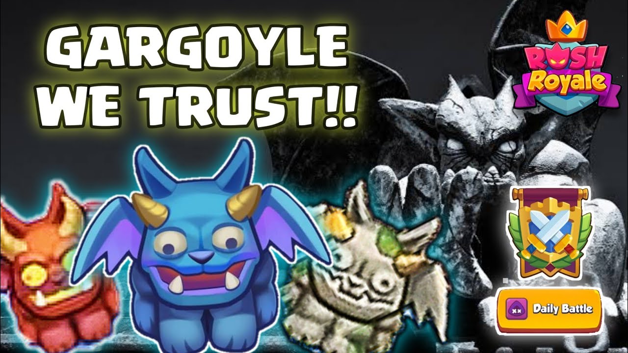 RUSH ROYALE GARGOYLE ON DAILY BATTLE *CURSE*.. DECK👍👍