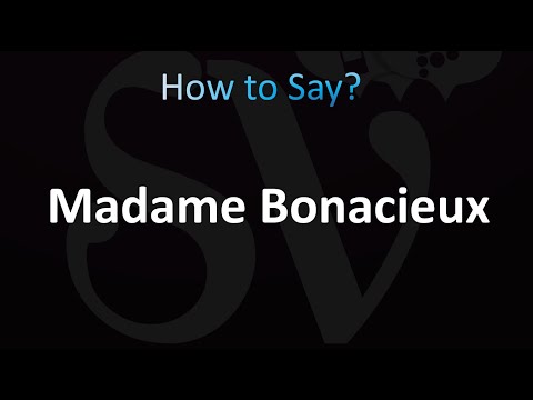 How To Pronounce Madame Bonacieux