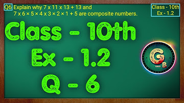 Class - 10th, Ex - 1.2, Q6 (Real Numbers) NCERT CBSE