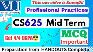 CS625 Mid Term Preparation || cs625 midterm Most REPEATED & IMPORTANT ✅ MCQ