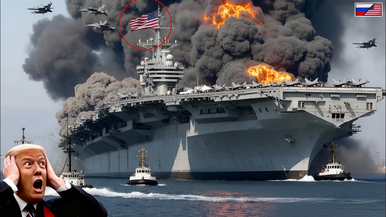 2 часа назад! Многоцелевой авианосец США был жестоко уничтожен российскими пилотами Су-35.