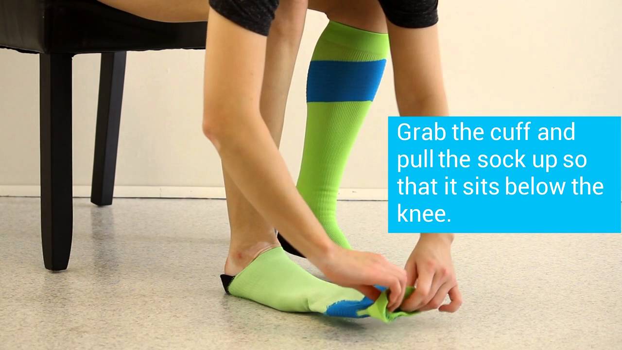 How to Put on Compression Socks - YouTube