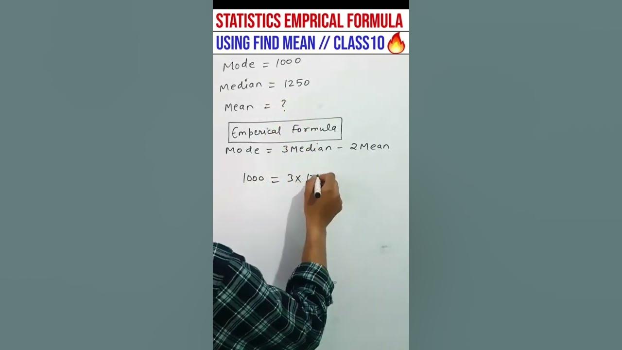  empirical formula statistics class10th how to use empirical formula find mean shorts 