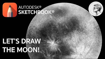 How to Draw a REALISTIC Moon in Sketchbook Pro!
