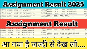 IGNOU Assignment Result Update June 2025 IGNOU Assignment Result update IGNOU assignment result 2025