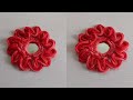 Hand Embroidery: Mirror work with Scroll stitch | Hand Embroidery : Mirror work design tutorial