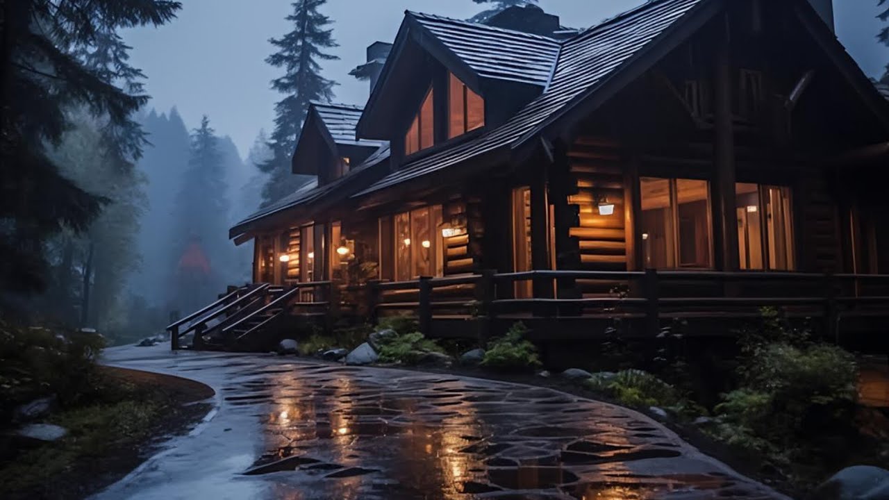 Soft Rain in the Woods 🌲 A Serene Cabin Atmosphere for Undisturbed Sleep