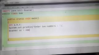 Sum of two numbers Bluej