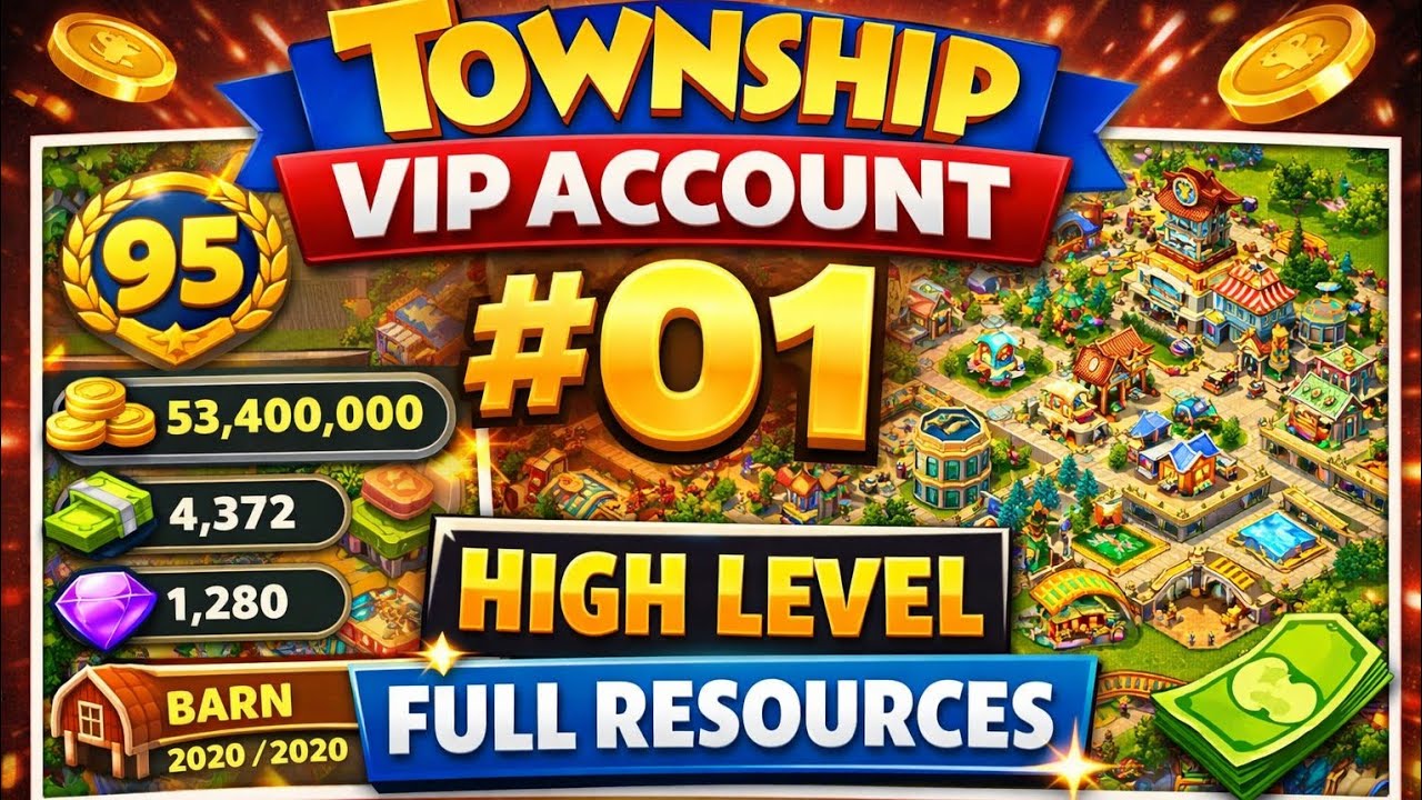👑 TOWNSHIP VIP ACCOUNT #01 | PREMIUM - FULL RESOURCES 👑