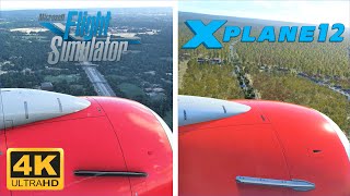 4K) Microsoft Flight Simulator 2020 (FS2020) Vs X-Plane 12