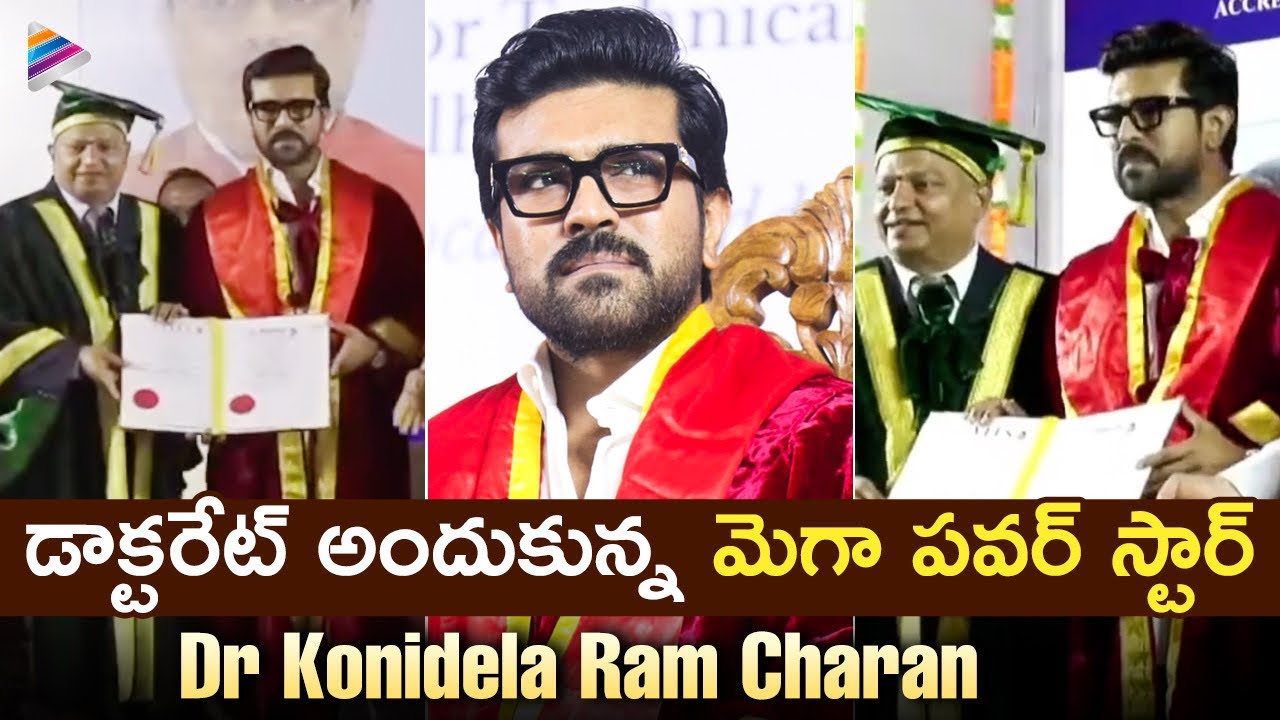 Ram Charan Receives Honourable Doctorate  Dr Konidela Ram Charan  Doctorate Acceptance Video  TFN