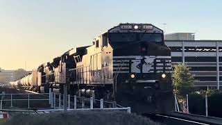 Norfolk Southern Ethanol Empties Train 65D through the Durham Station 10/22/25