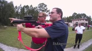 Shooting a non-lethal weapon