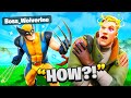 I Trolled Him As BOSS Wolverine In Fortnite... (Wolverine Claws)