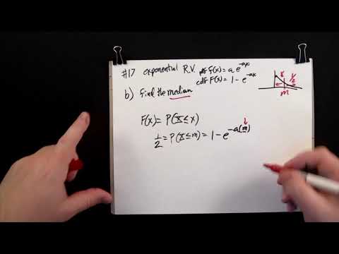 Probability Exponential Distribution: Finding Median Value