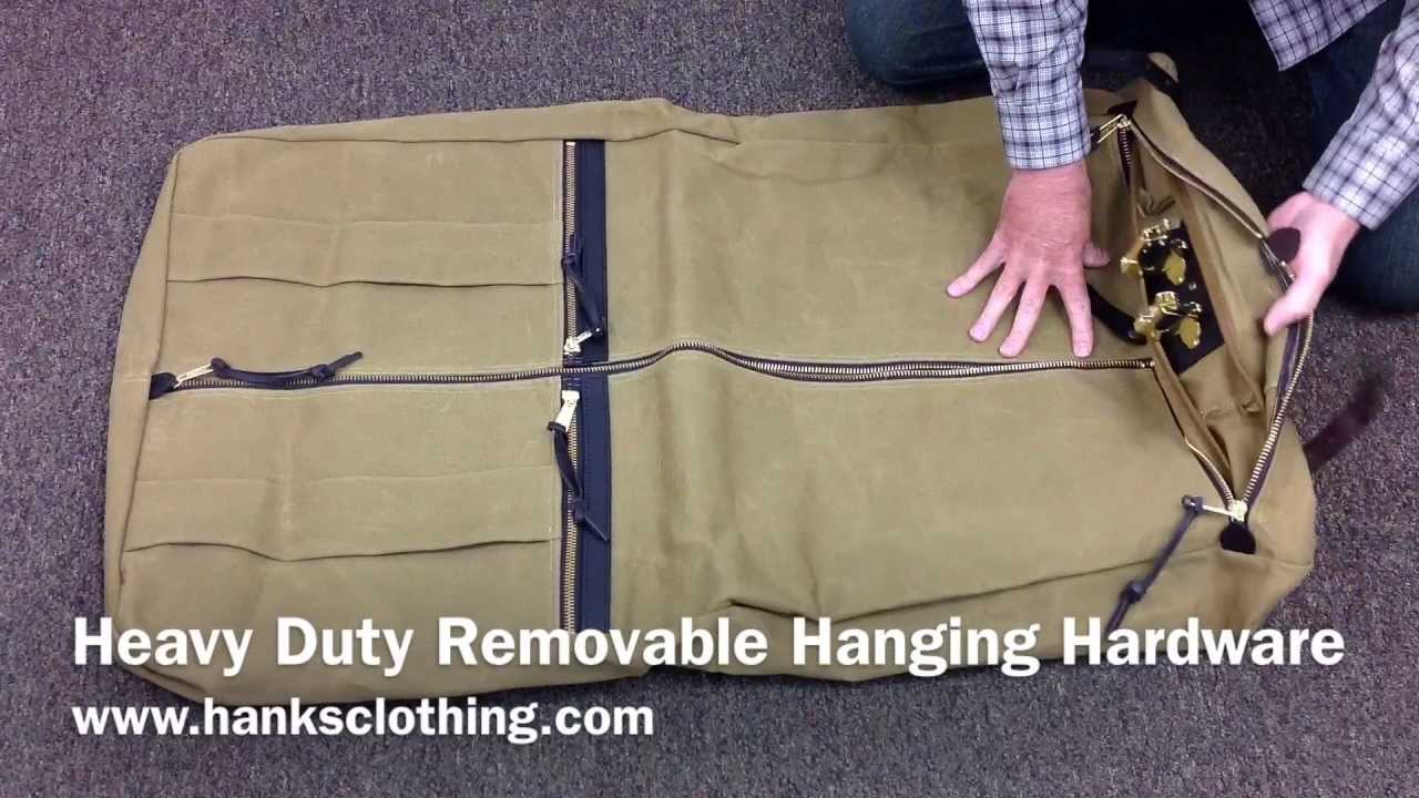 Heavy Duty Canvas Hanging Garment Bag Travel Garment Bags 