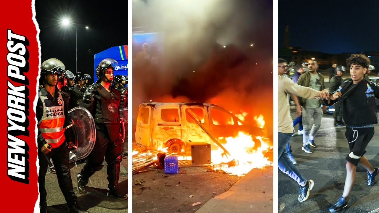Moroccan Youths Torch Cars and Burn Buildings in Anger Over Neglect and Social Inequality