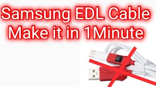 Samsung edl cable by Regular USB [Explained Video] How to make samsung edl cable without parts